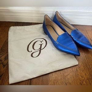 M. Gemi blue metallic flats size 40